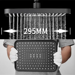 Large Flow Supercharge Rainfall Showerhead Rainfall Shower Head Bathroom Faucet Replacement Parts Home Hotel Shower Accessories