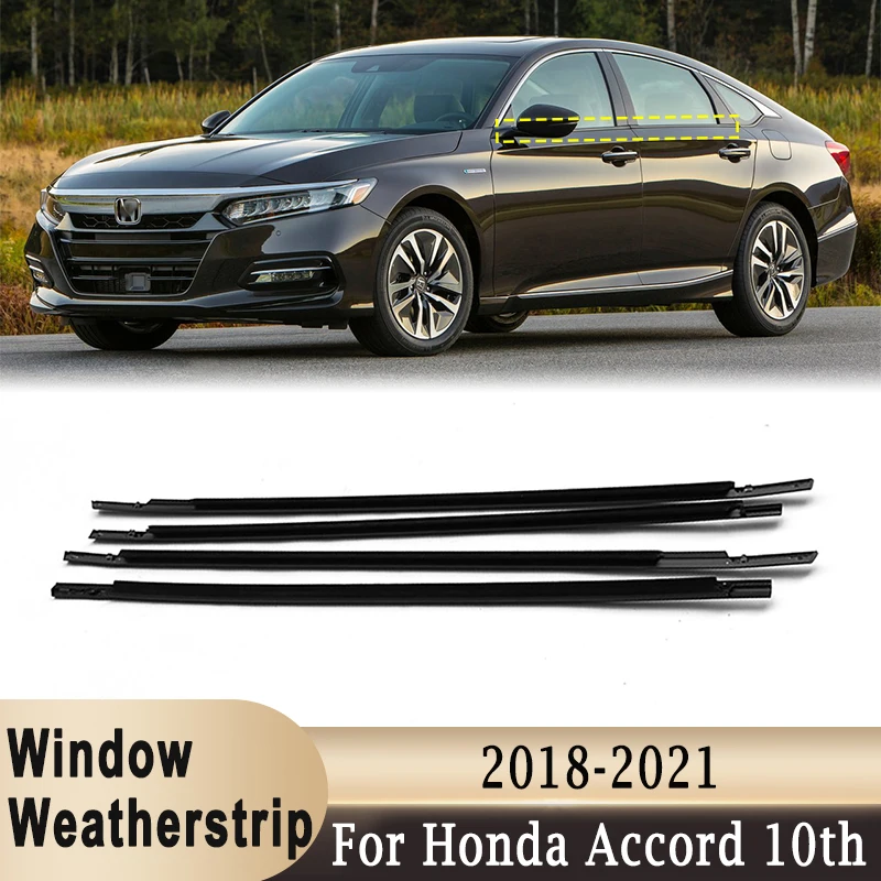 

4 шт., уплотнительные ленты для окон Honda Accord 10 поколения 2018-2021