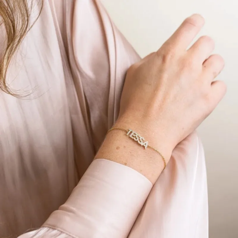 

Customized Zircon Name Bracelet Personalized Name Bracelet Custom Jewelry for Women Gift for Mother