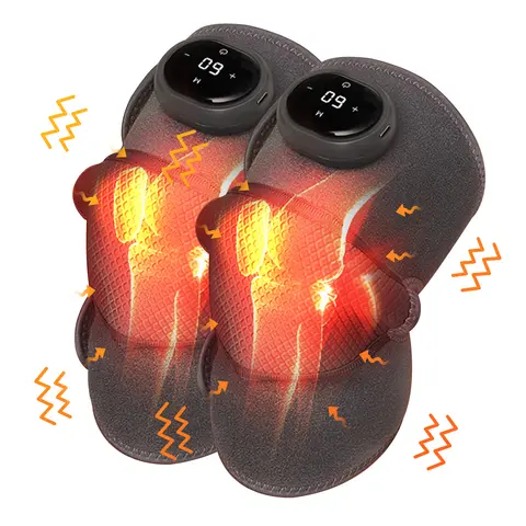 2PCS Cordless Knee Massager with Heat and Vibration for Knee Shoulder Elbow,Heated Knee Brace for Arthritis with Massage,Gifts