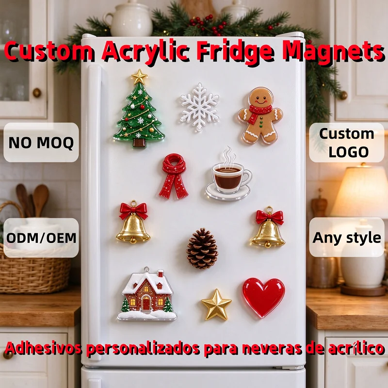 Custom Printed Acrylic Fridge Magnets Wholesale Custom Personalized Creative Acrylic Refrigerator Magnet Custom Shape Logo Print