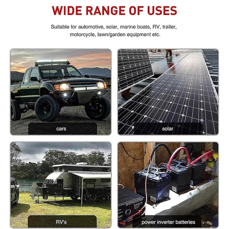 Battery Inverter Cable Set With M8 Lug 4/6/8AWG Length 20~100cm RV Coppe PVC Insulated For Solar System UPS Car Connection Wire