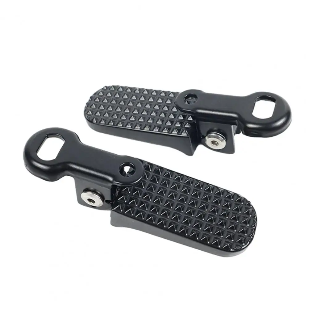 2Pcs Bike Rear Pedals Folding Bike Pegs Aluminum Alloy Non-Slip Bicycle Footrests Quick Release Foot Plates Pedals for E-Bike