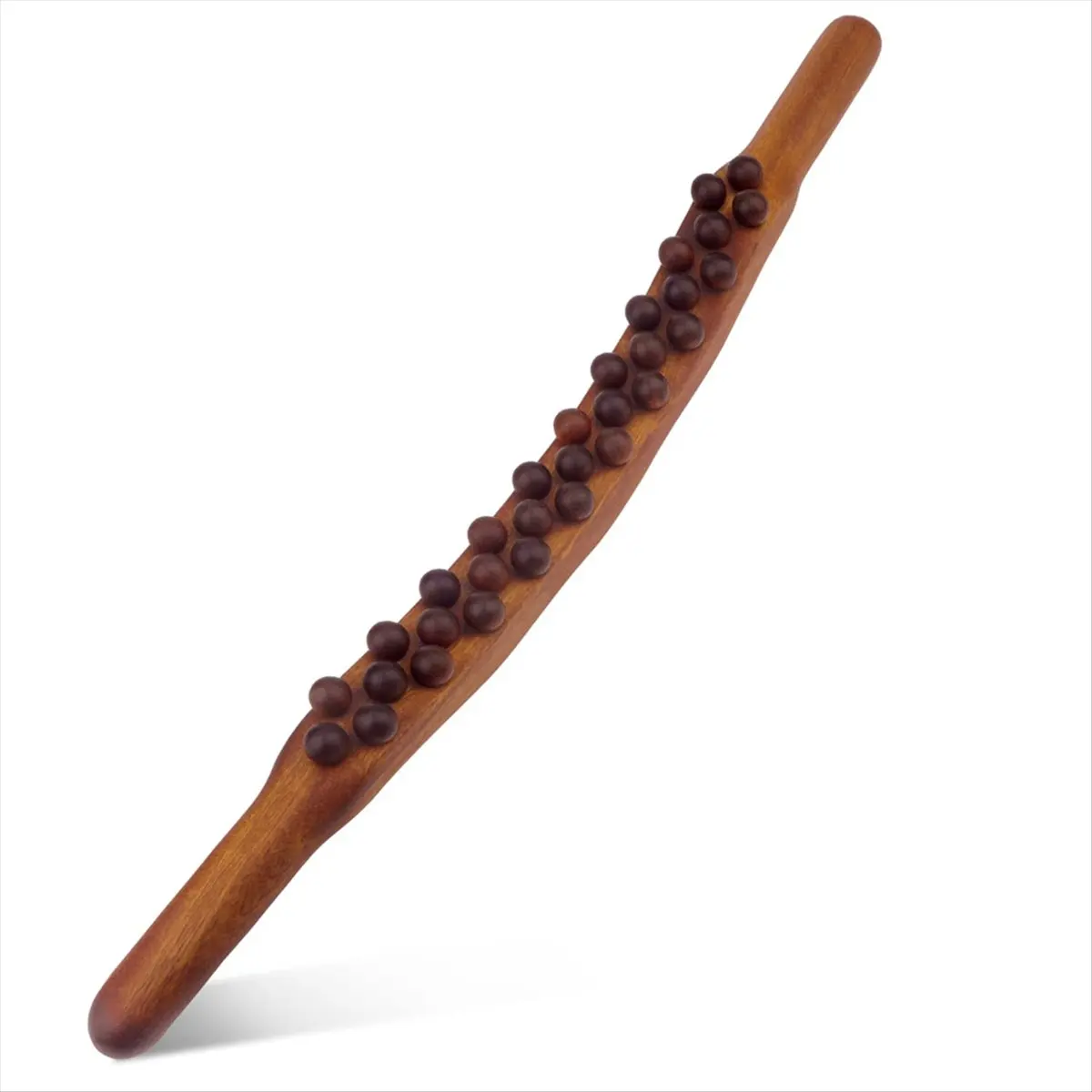 New Gua Sha Wooden Therapy Stick, Wooden Massage Stick with 31 Wooden Massage Beads, Fascia Stick, Full Body Scraping Stick