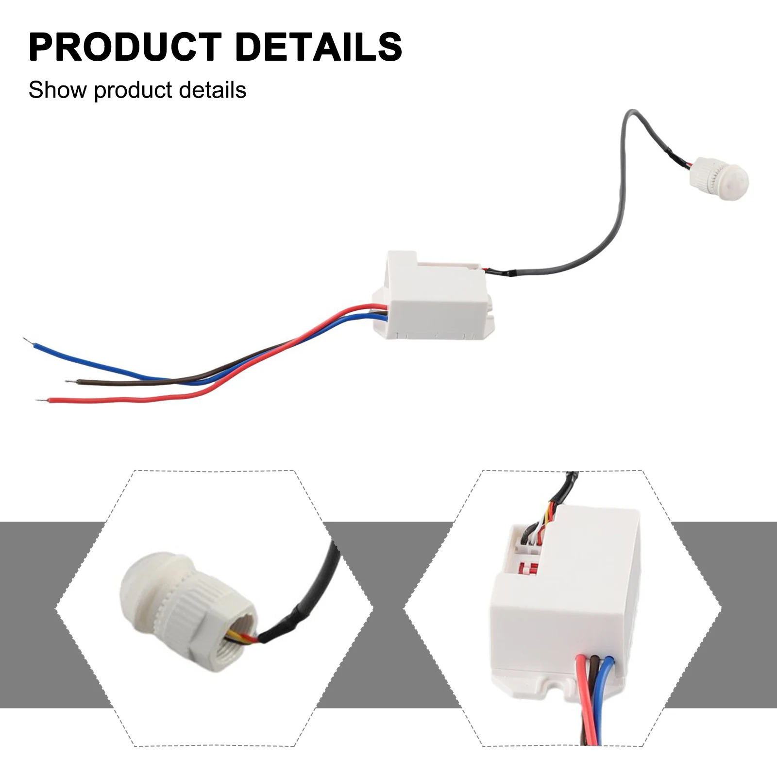 PIR Motion Sensor for Ceiling Fixtures with For 360 Degree Coverage and Dual Operation Mode Day/Night or Night Only Setting