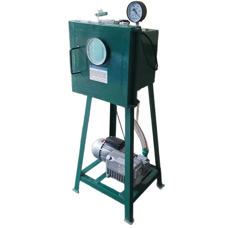 Resin silicone vacuum defoaming machine, vacuum box with 2 rotary vane vacuum pump industrial glue defoaming machine