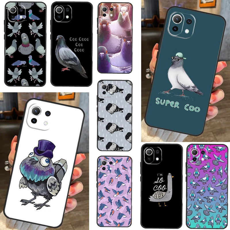 Pigeons Doves Bird Birds Flock Animal Case For POCO F5 X4 F4 GT F3 M5 M5s X3 X5 Pro Cover For Xiaomi 12T Pro 11T 11 12 13 Lite