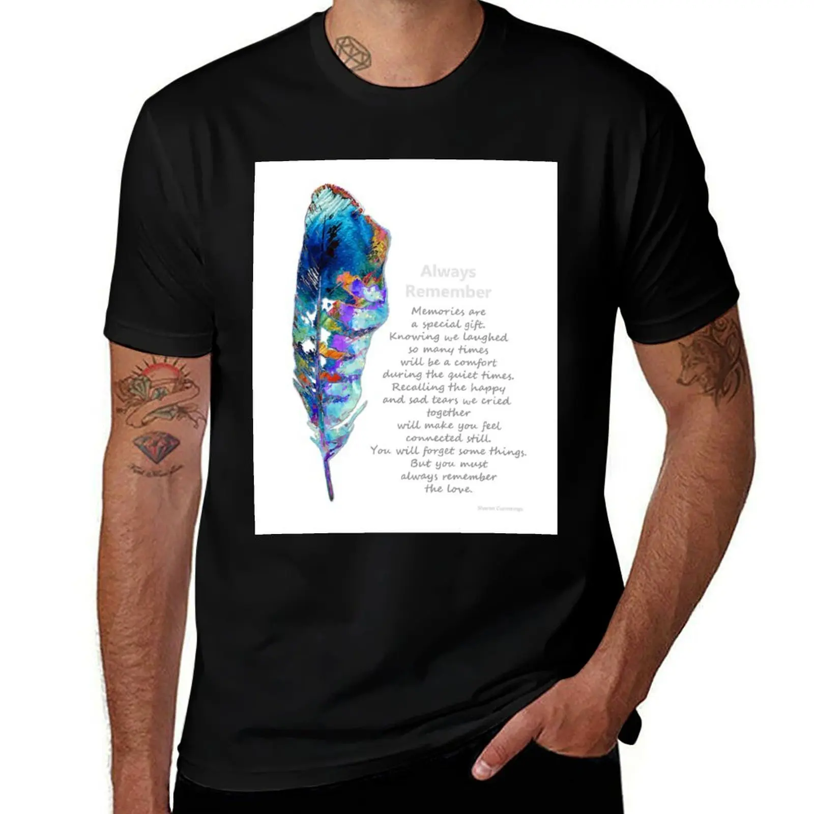 Always Remember Sympathy And Condolences Art T-Shirt Casual Loose Fit Short Sleeve T-Shirt