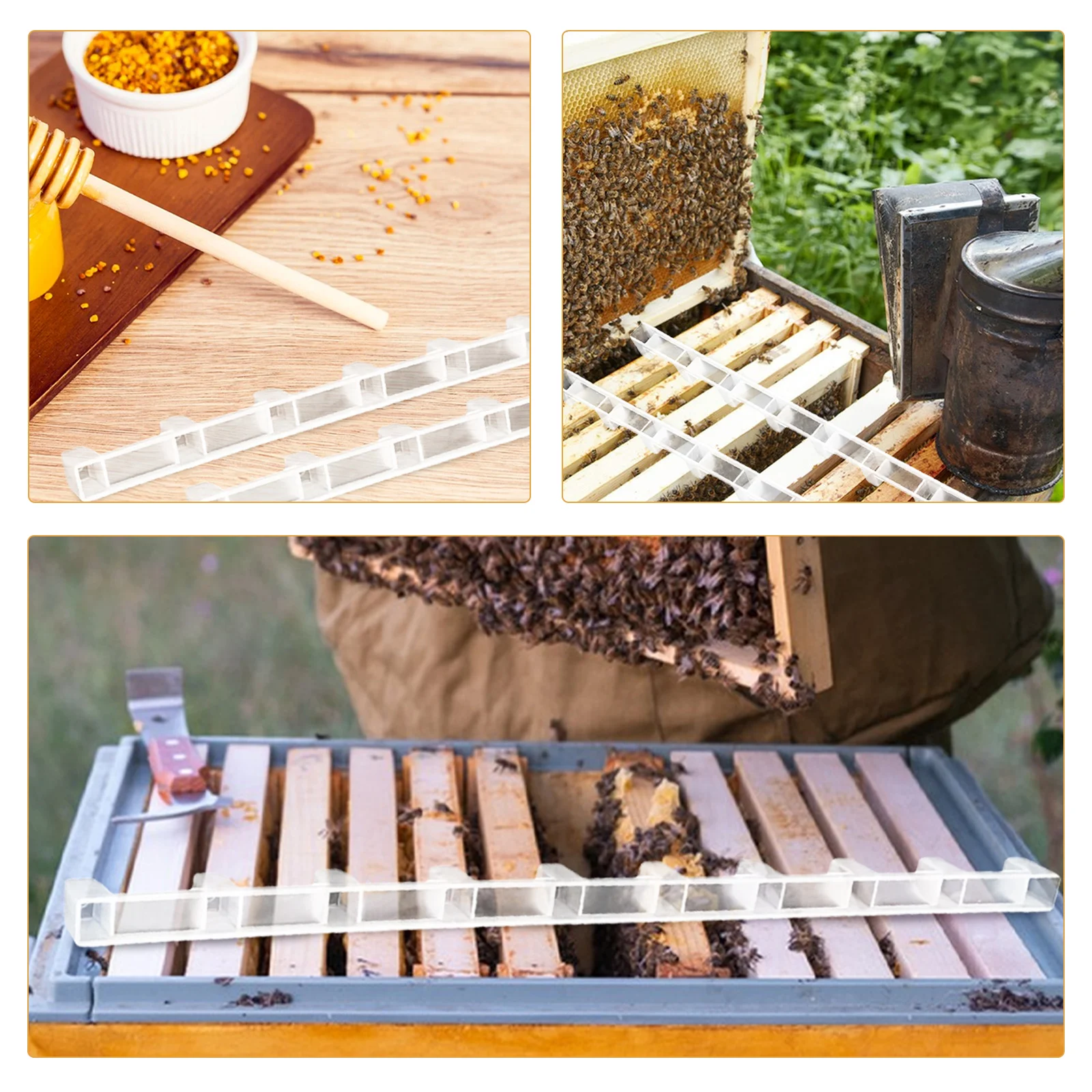 

10Pcs Professional Beehive Spacers Environment Friendly Safe Odor Free Multi Functional Tool Honeycomb Frame Spacing Strip