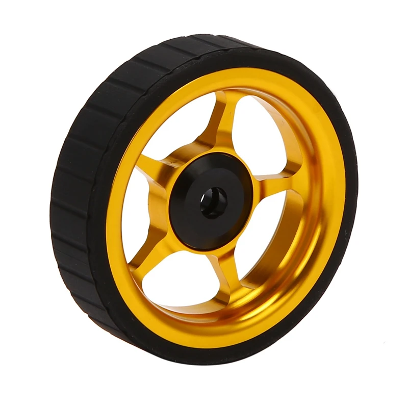 1 Pair Folding Bike Widen Easy Wheel For Brompton Aluminum Alloy Easy Wheel Ultralight Push Wheels Cycling Parts