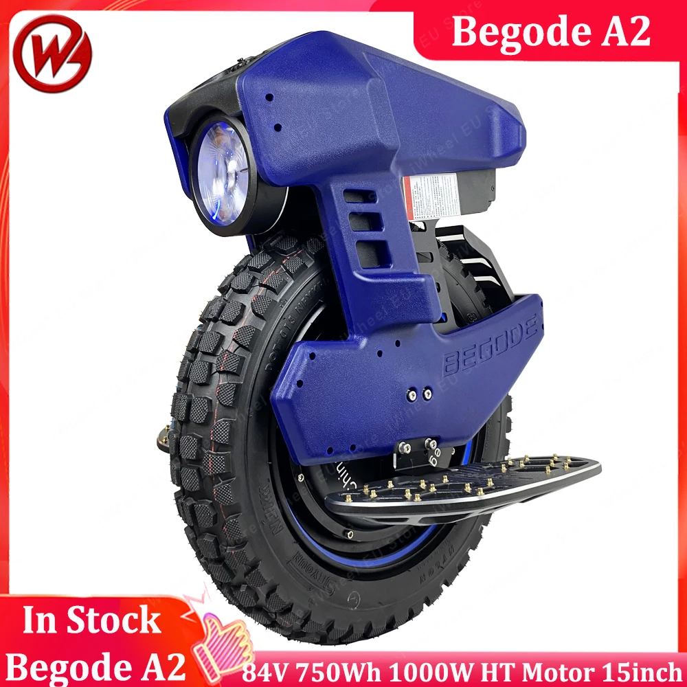 

Original Newest Begode A2 Electric Unicycle 84V 750Wh Upgrade Aluminum Alloy Battery Case1000W Motor Max Speed 53km/h