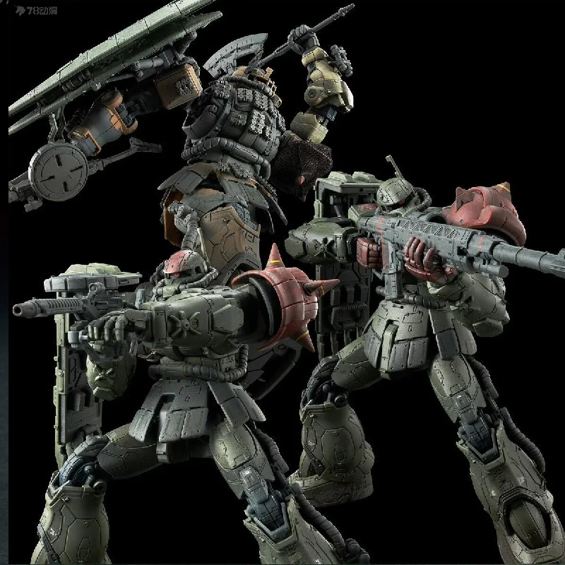 Bandai Originele GUNDAM HG 1/144 Serie MS-06K ZAKU Anime Action Figure Model Assemblage Speelgoed Collectible Model Ornamenten Geschenken