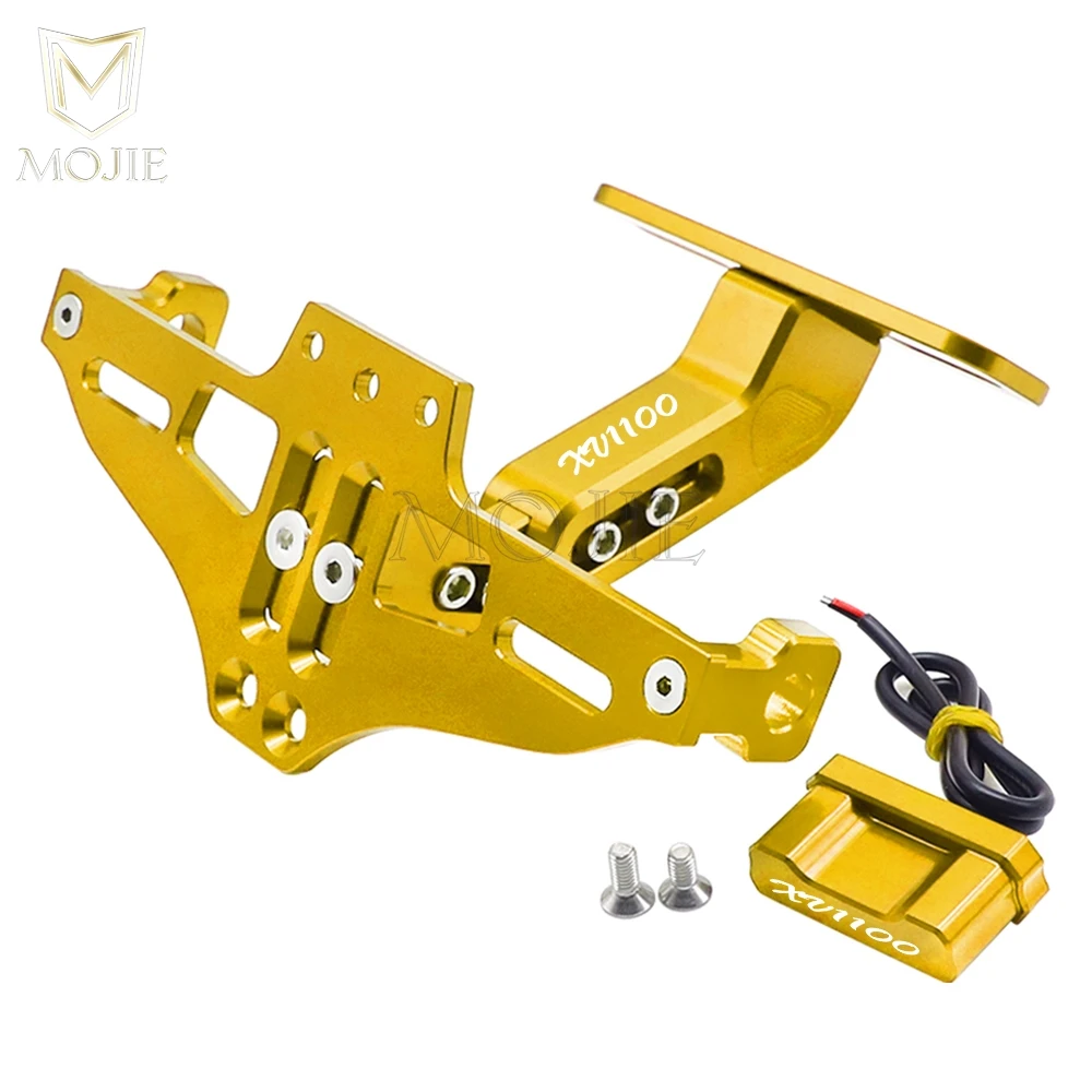 لياماها XV1100 امرأة سليطة XV 1100 1986 1987 1988 1989-2016 + دراجة نارية لوحة ترخيص حامل قوس LED أضواء مقبض القبضات ينتهي