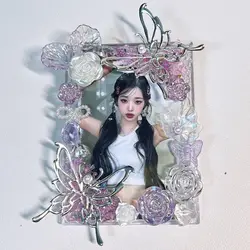 INS Butterfly Acrylic Card Brick DIY Photo Frame Exquisite Photocards Protector Shell Card Brick Photo Card Holder Photo Sleeves