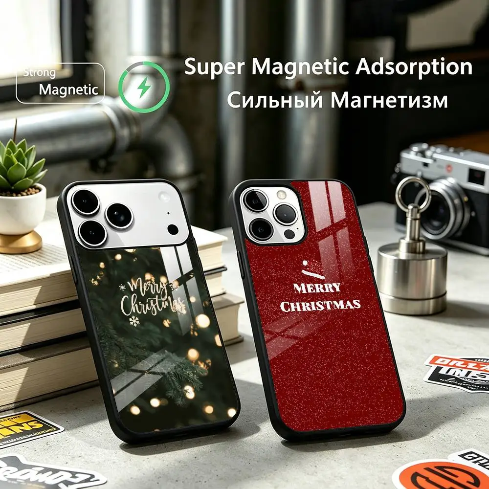 Christmas  Phone Case For iPhone17,16,15,14,13,12 Plus,Pro Supports Magnetic Wireless Charging