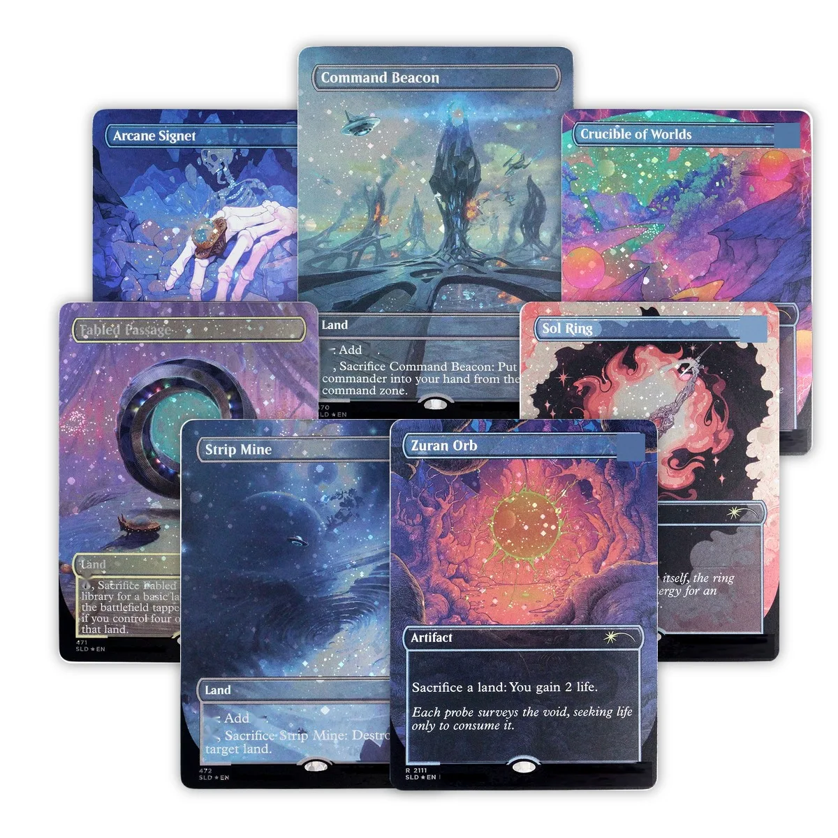 Galaxy Foil SLD Arcane Signet/Fabled Passage/Sol Ring TCG M Proxy Cards Custom Top Quality Game Collection Trading Cards