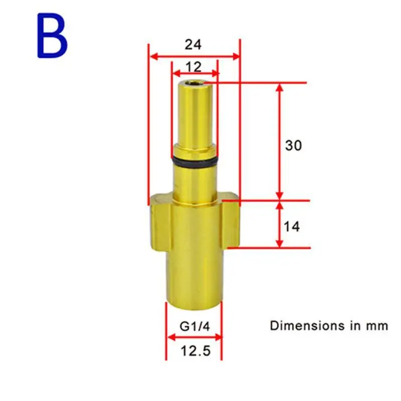 New Brass Stainless Steel Pressure Washer Quick Adapter Leak Proof Durable For Car Wash Garden Cleaning Outdoor Use