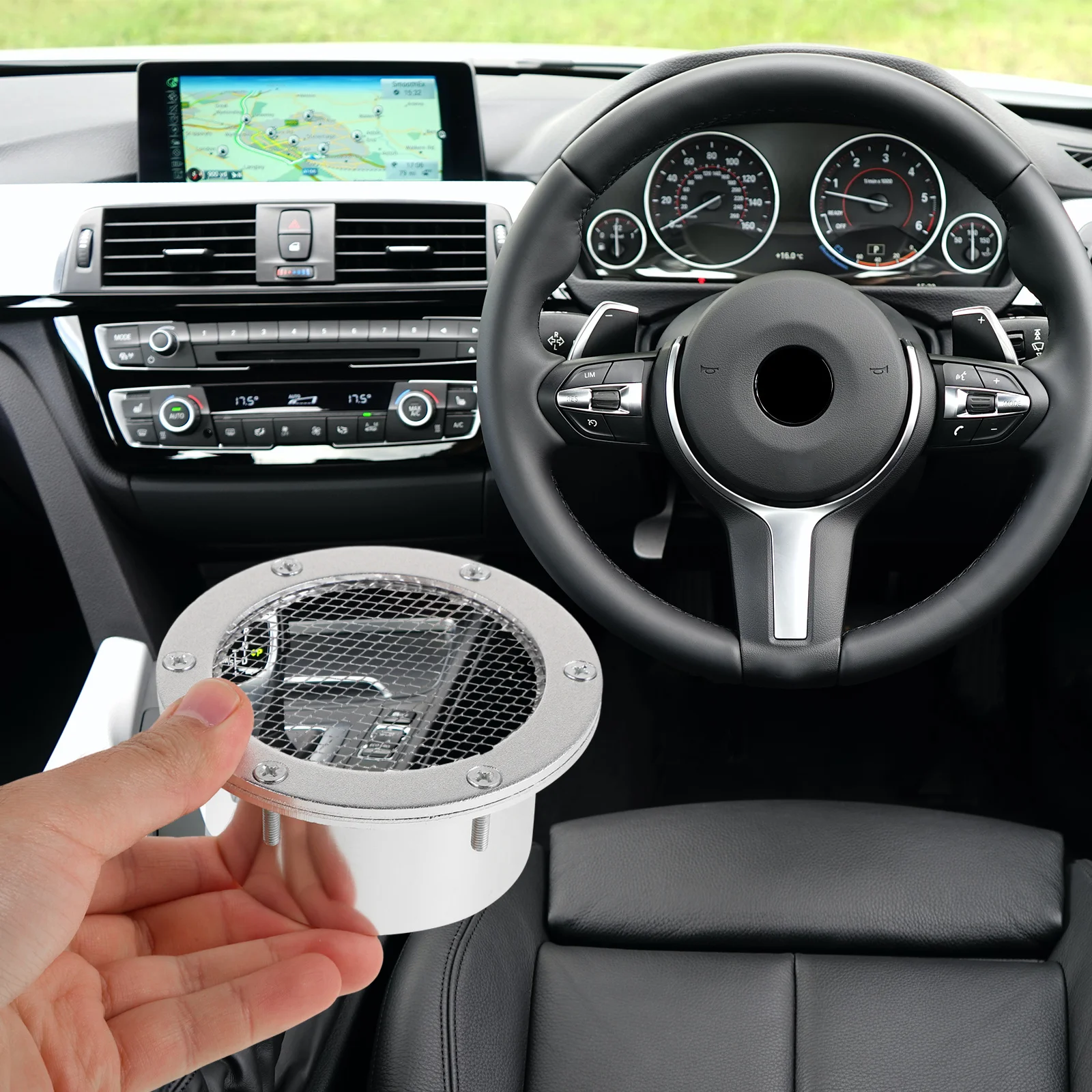 

Car Bumper Intake Grille Aluminum Alloy Universal Performance Upgrade Air Intake Duct Hood Vent Trim Mesh Inlet