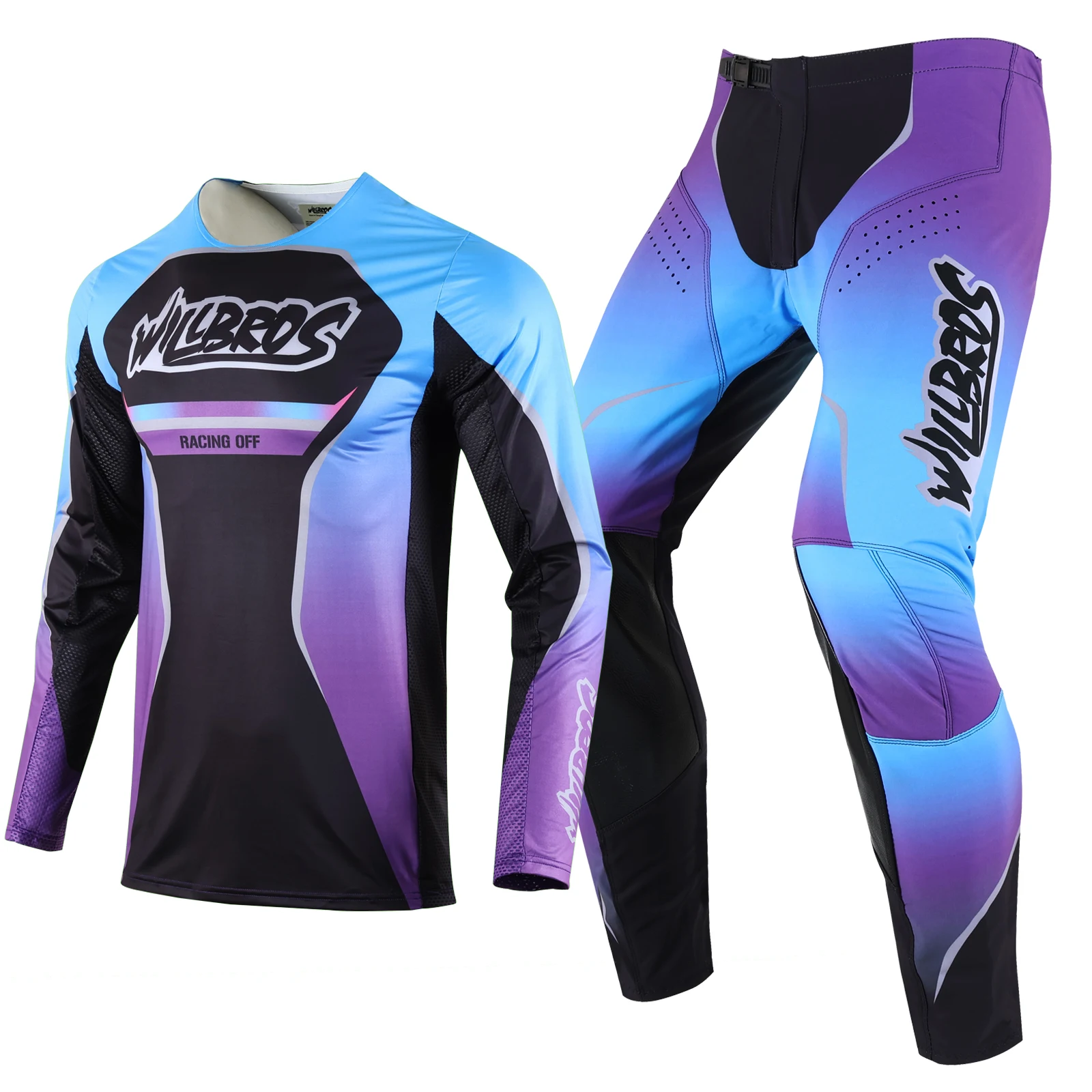 Willbros MX Jersey and Pants Combo Motocross Racing Off Dirt Bike Offroad Riding Enduro Flexair Mach Unisex Gear Set view 3