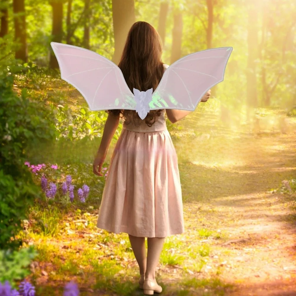 Criativo grande asa de morcego organza cosplay adereços cosplay asa vestir-se dança mostrar trajes cosplay crianças