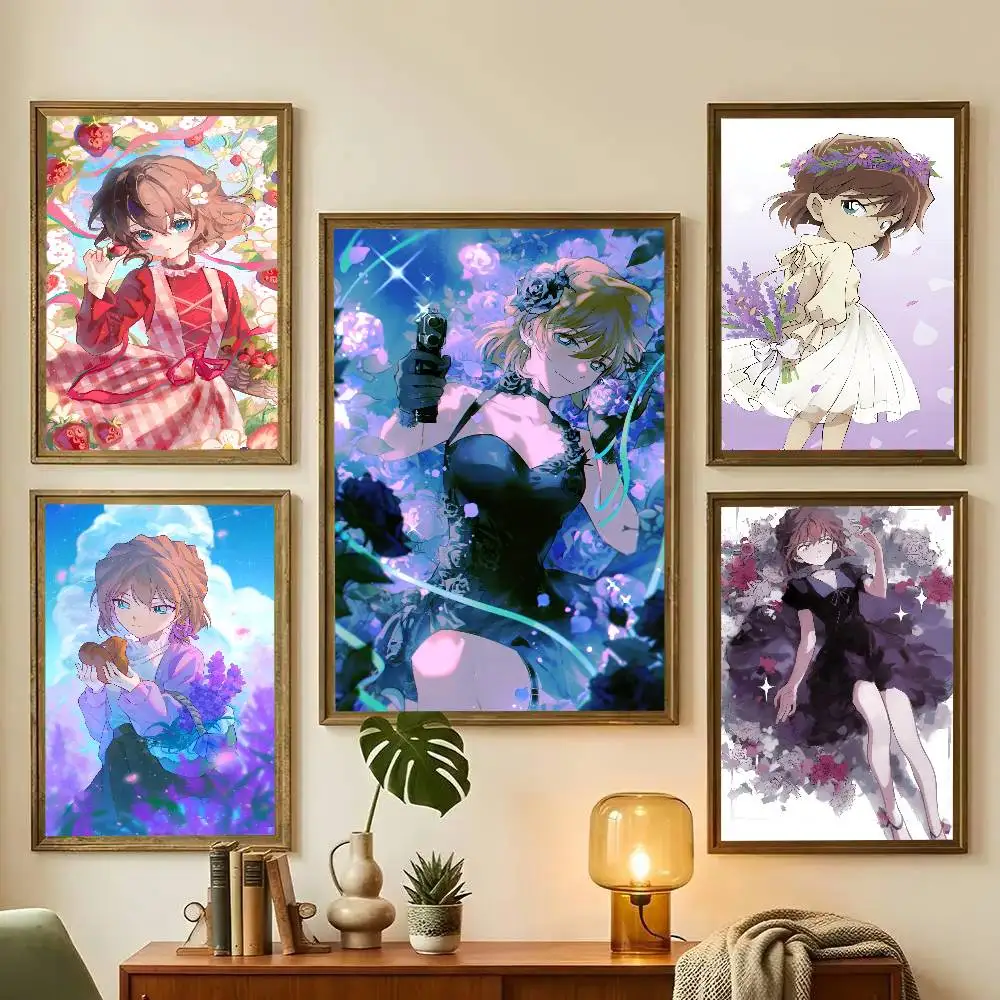 Anime Haibara Ai Poster Art With Prints Home Bedroom Living Room Decoration Gift