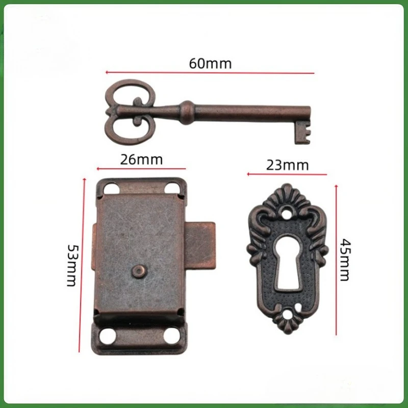 1PC Jewelry box old-fashioned locker antique retro drawer furniture hardware lock