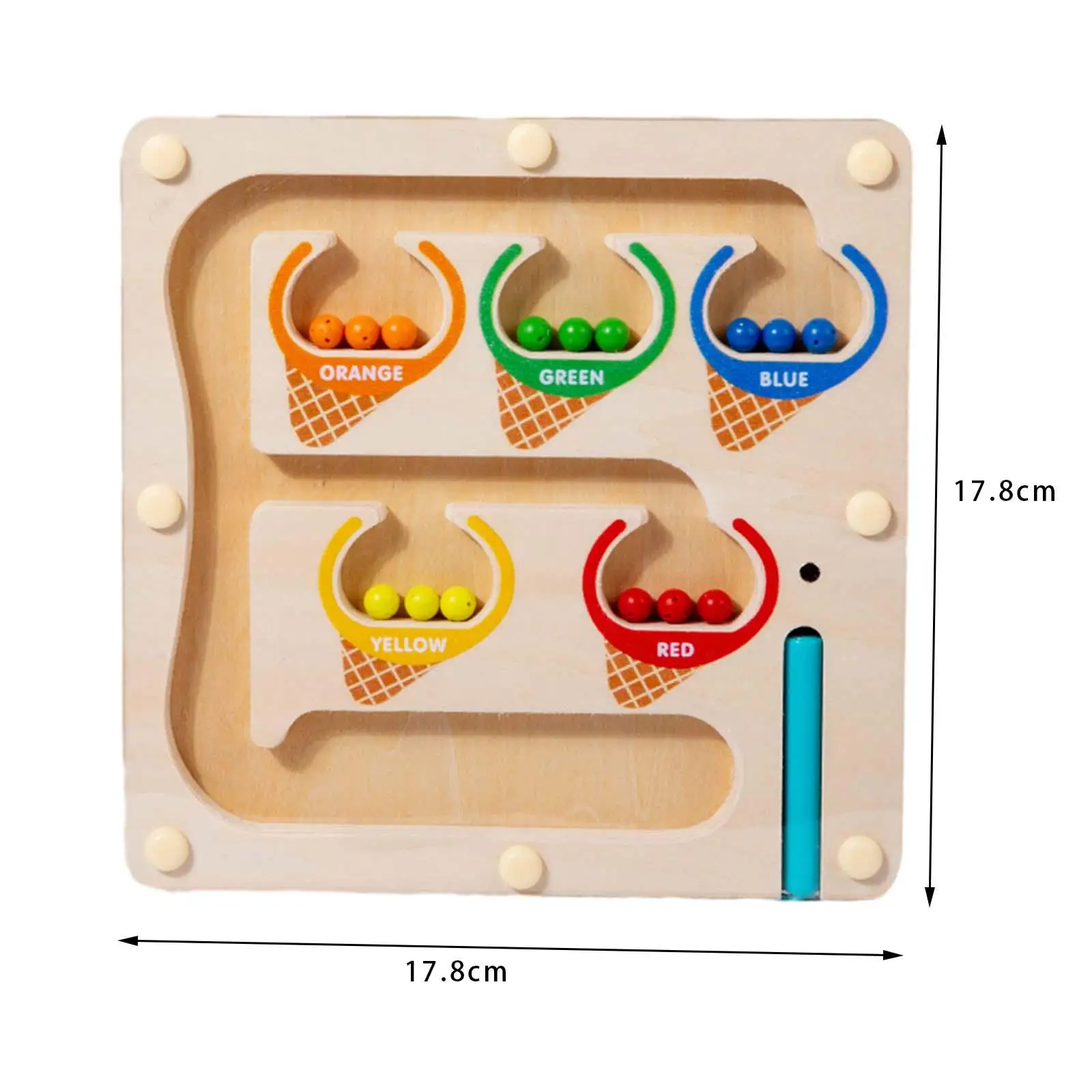 Juego de conteo de madera a juego, juguetes de habilidades de aprendizaje, juguetes de matemáticas, juguetes de viaje, tableros de rompecabezas magnéticos de madera para niños de 3 a 5 años en edad preescolar