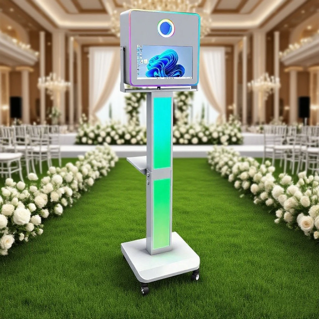 

All-in-One Selfie Photo Booth with 15.6" Touch Display LED Light Fast Assembly`Premium Dslr Photo Booth