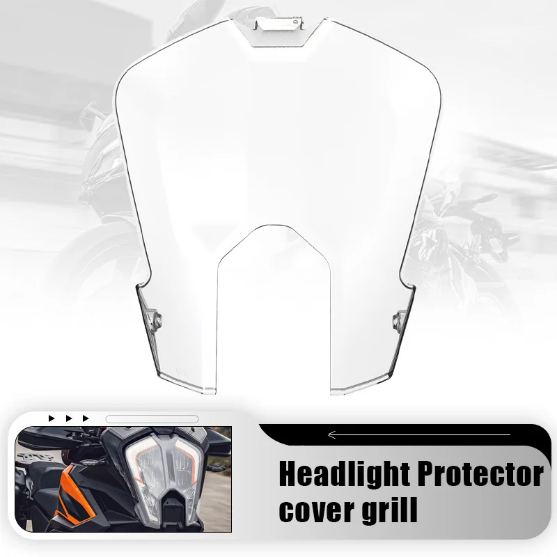 

Motorcycle For 1290 Super Adventure R S 2021 2022 2023 2024 Head Light Protection Acrylic Headlight Protector Guard Cover