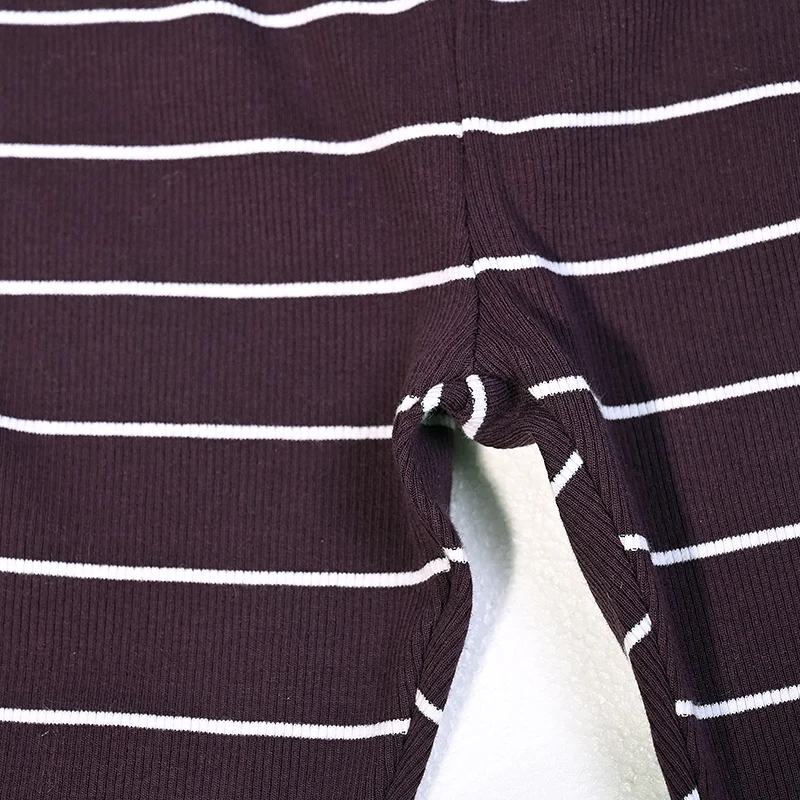 AA-Gestreifte Pyjamas für Kinder Jungen und Mädchen Zweiteiliges Set und Baby-Strampler Langarm Herbst/Winter Gerippte Baumwollkleidung – Detail 21