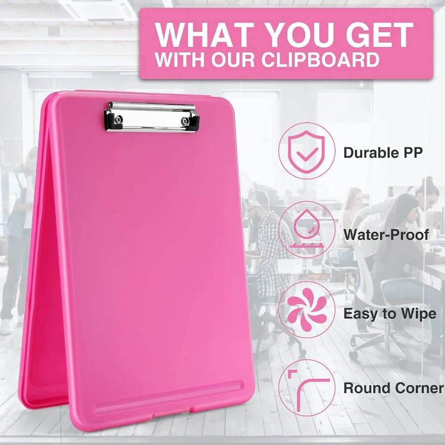 Appunti in plastica pieghevole con archiviazione integrata per insegnare e insegnare infermieristico e uso in ufficio Clip a basso profilo Design durevole C