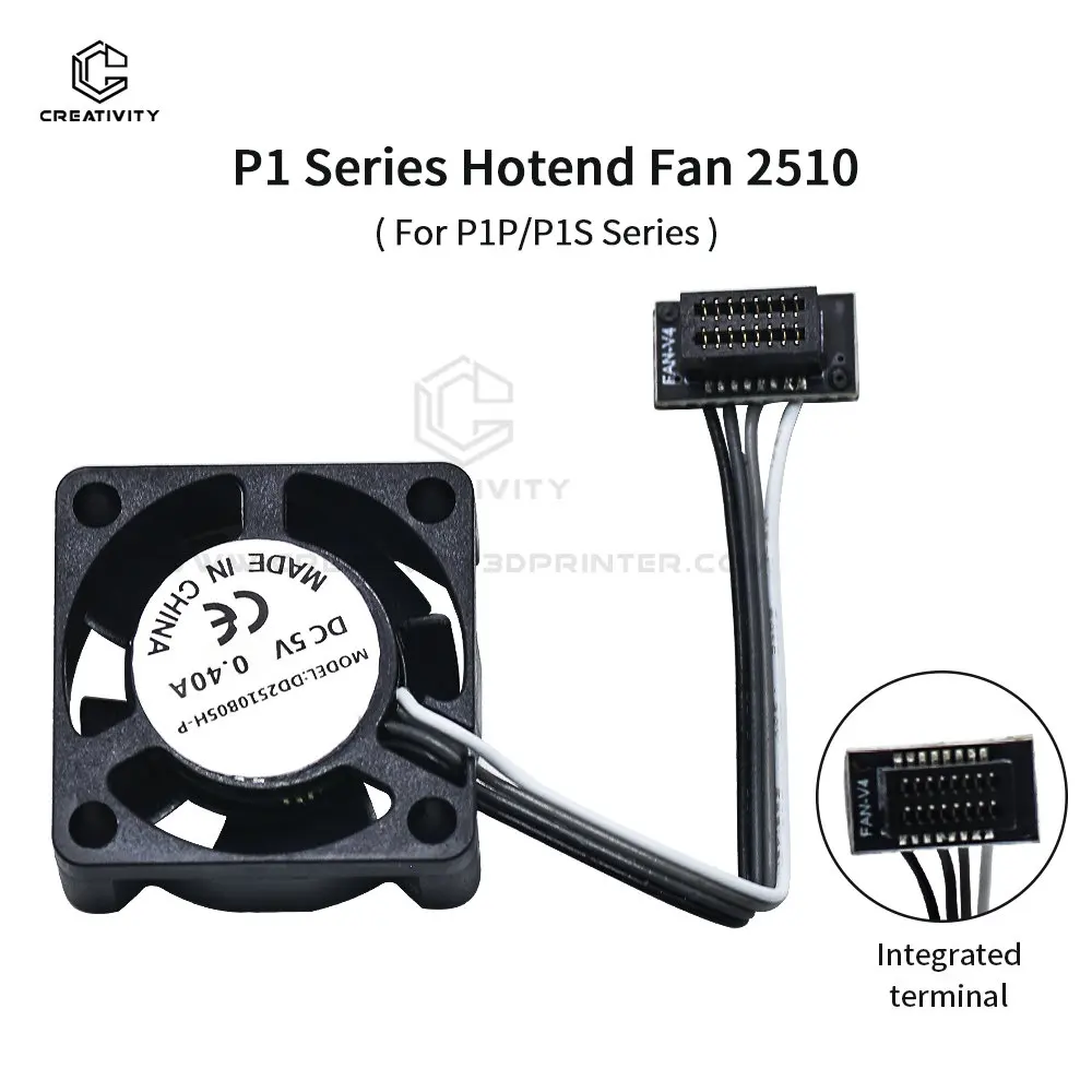 Original Hotend Fan For BambulabX1 X1C 5V 15500 Rpm/min 2510 Hot End  Cooler For Bam-bulabs P1s P1P Printer Hot End Cooling Fans