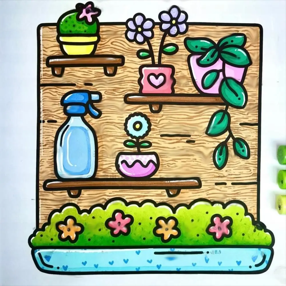 

Creative Cartoon Coloring Book Educational Stress Relief Paperback Painting Gift Doodles Book for Adults And Teens