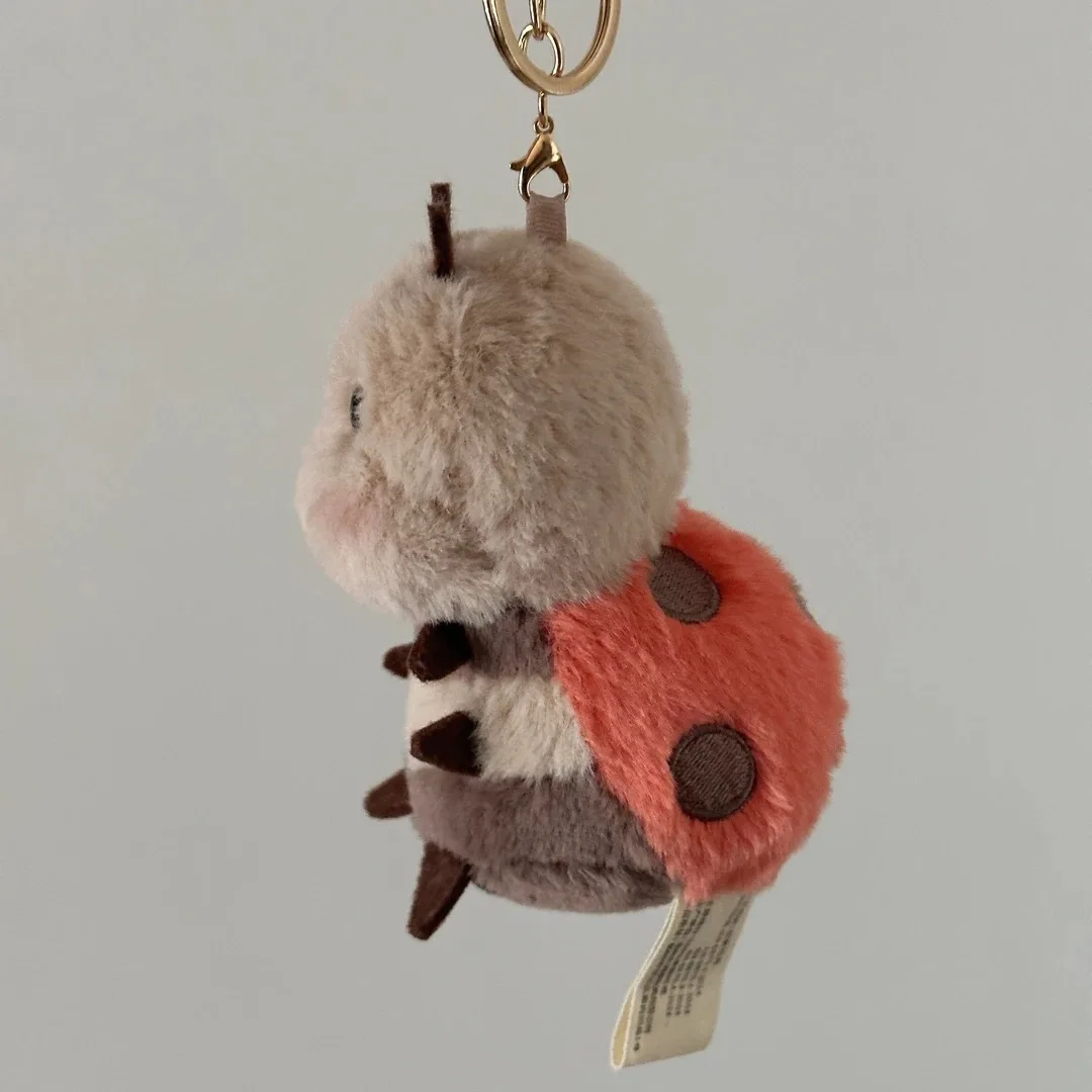 Pre-sale plush toys cute kawaii seven-spot ladybird ladybug baby black round eyes stuffed insect pendant palm figures