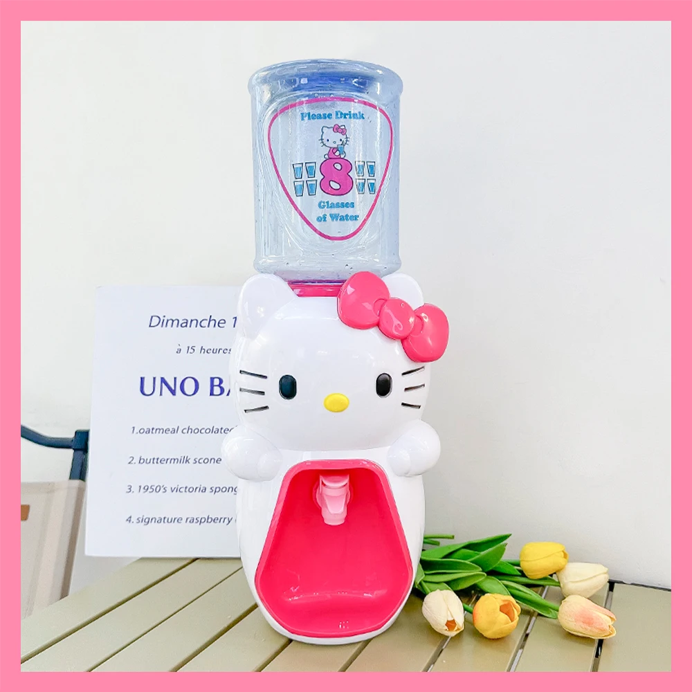 Cartoon 2000Ml Hello Kitty Water Dispenser Sanrioed Melody Anime Kawaii Decorations Cute Mini Dormitory Household Kids Toy Gift