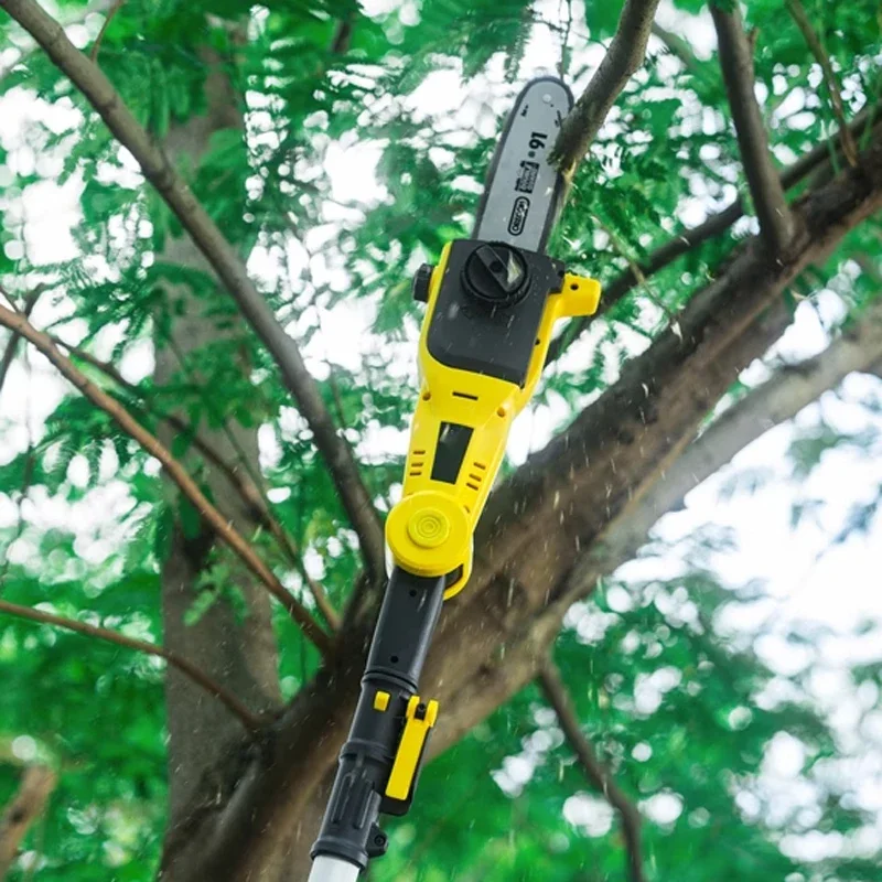Electric high-altitude chain saw high branch saw garden telescopic long pole fruit tree pruning saw handheld tree sawing artifac