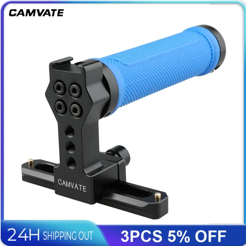 Kit impugnatura NATO con impugnatura superiore per fotocamera CAMVATE con pattino freddo e binario NATO a sgancio rapido da 100mm per videocamera DSLR