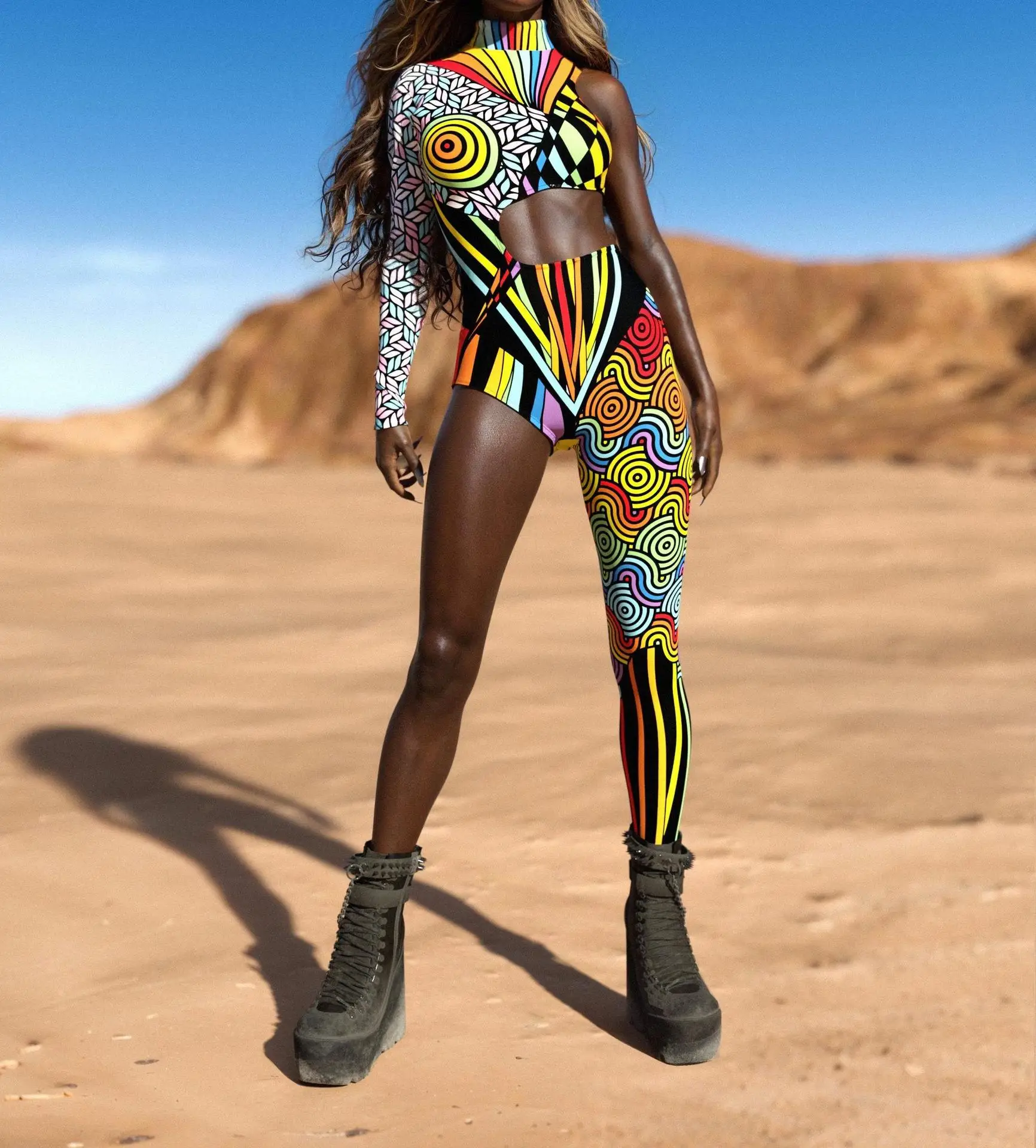 Damen Halloween-Strumpfhose 3D Digital Bedruckte Jumpsuits Erwachsenen-Cosplay-Kostüm Vollfarbiger Zentai Party Festival Performance Bodysuit – Detail 6