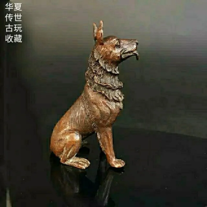 Solid pure handmade tea pet figurine, small ornament, sculpture, copper craft, hand-held piece