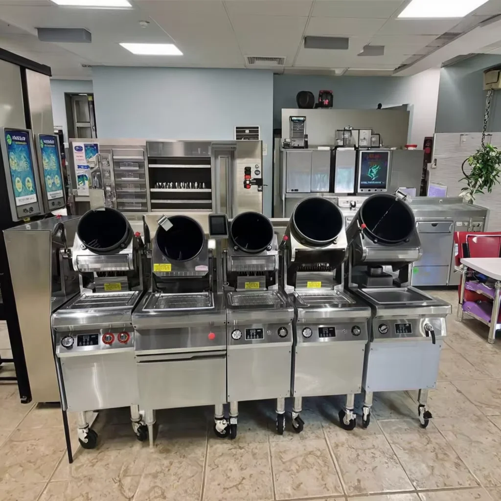 3.5KW 5KW Electric Automatic Cooker  Kitchen Machine 260mm Drum Stir Fry Machine Robot Chef Customize Accept