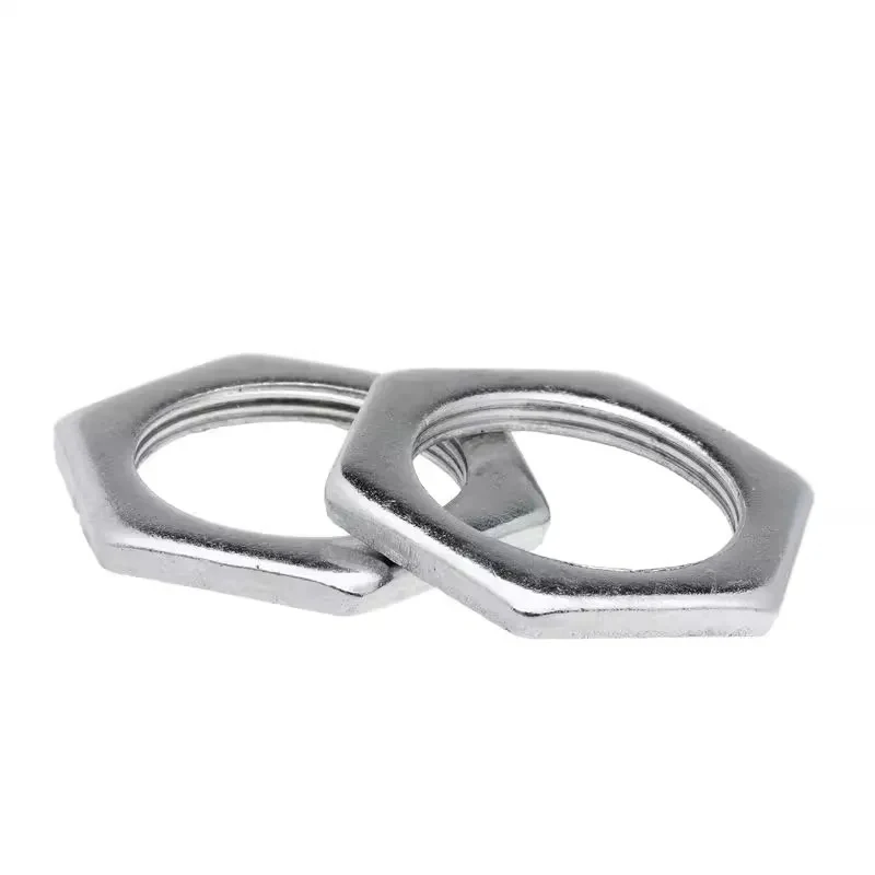 

M6-M16 Carbon Steel Zinc Plated Fine Pitch Thin Hex Nuts / GB6172.1 Low Profile Lock Nuts for Space-Saving Applications