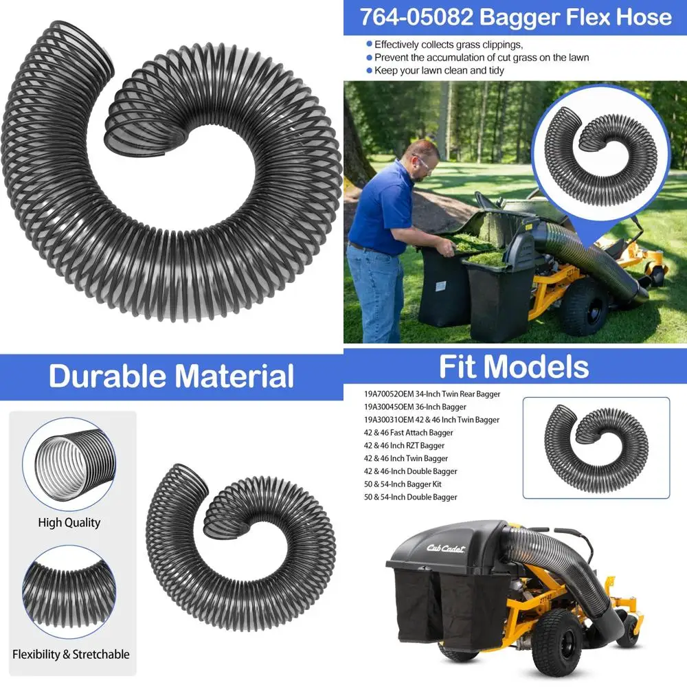 

Замена гибкого шланга для газонокосилки Bagger для палуб 36-54 дюймов, совместимая с задними фитингами для газонокосилки Double/Triple Bagger