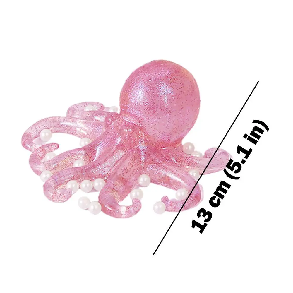 Glitter Octopus Taba Squishy Sugar Stress Ball for Kids Cute Animals Squeeze Fidget Toy Squishy Ocean Sensory Decompression Gift