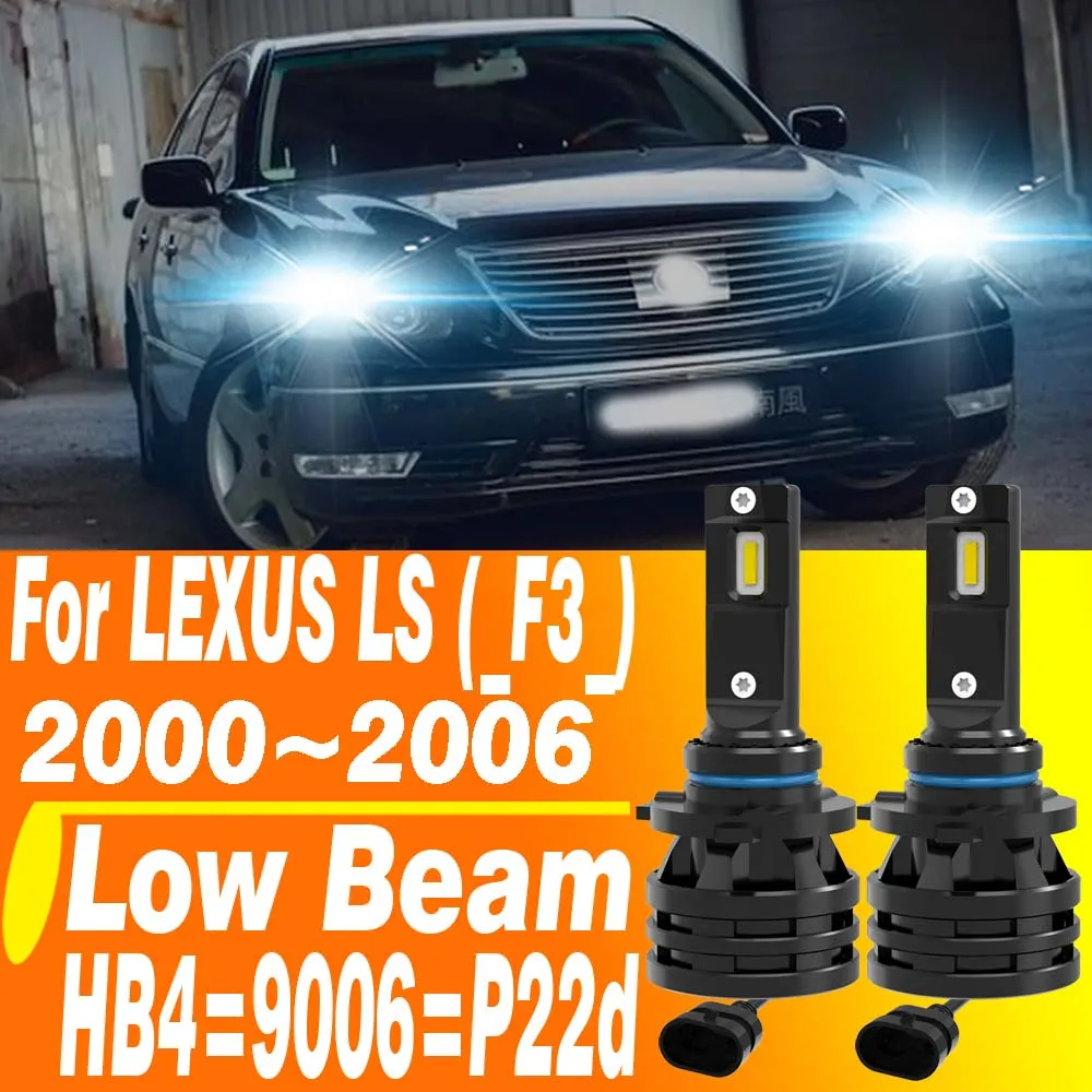 2 uds HB4 9006 faro Led Canbus P22d bombilla de luz baja de coche DRL luz antiniebla de Motor lámpara de diodo Turbo 12v 55w para LEXUS LS F3 2000 ~ 2006