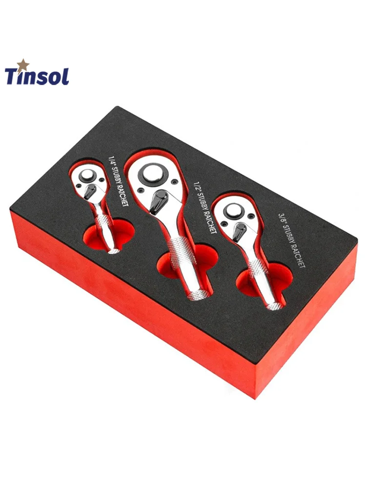 TINSOL Ratchets Wrench, 72-Tooth Dual Directional, Compact Mini Design, Alloy Steel, for Tight Spaces Auto Repair