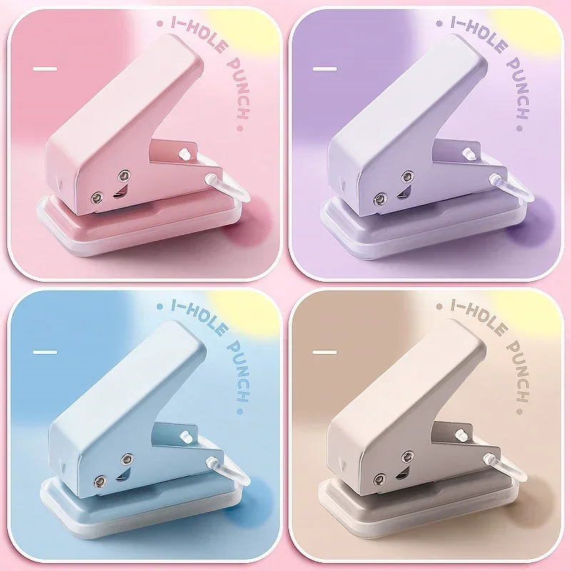 Single Ring Mini Hole Punch 1 Hole Cute Paper Punch Portable Round Hole Puncher Kawaii Office School Binding Supplies Stationery