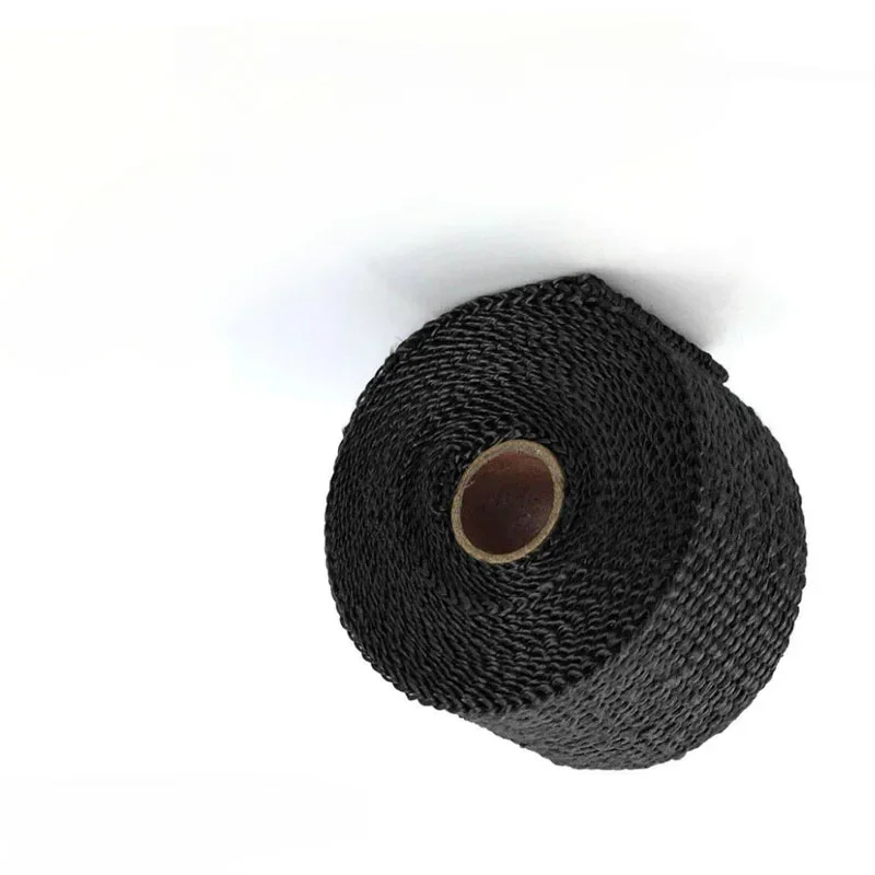 1PC 5m Exhaust Pipe Thermal Heat Wrap Roll Insulation Motorcycle Fiberglass Heat Shield Tape Insulation Cotton Banana Cloth