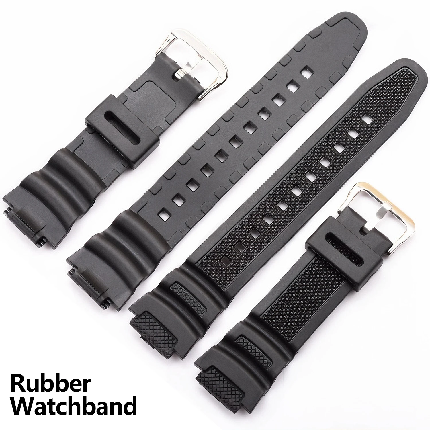 Strap For AE-1500 AE-1500wh AE-1500WHX Silicone Watch Bracelet Pure Color Durable Scratch Resistant Watchband Accessories