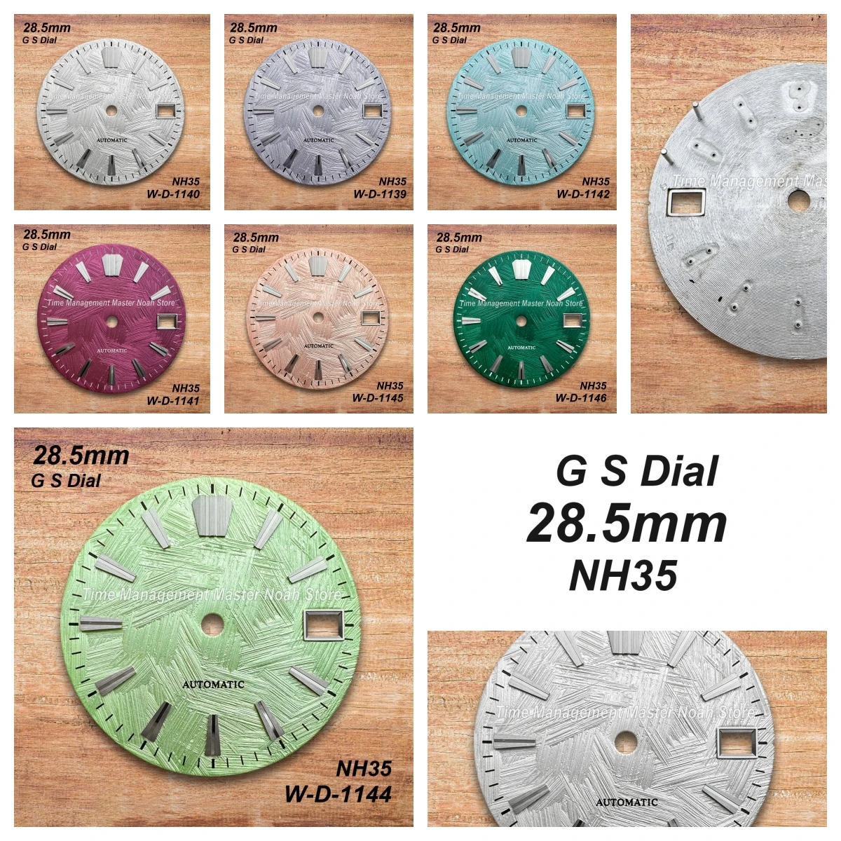 

28.5mm G S Logo High Quality Brush Dial For NH35/NH36/4R/7S Movement No Luminous Watch Modification Accessories