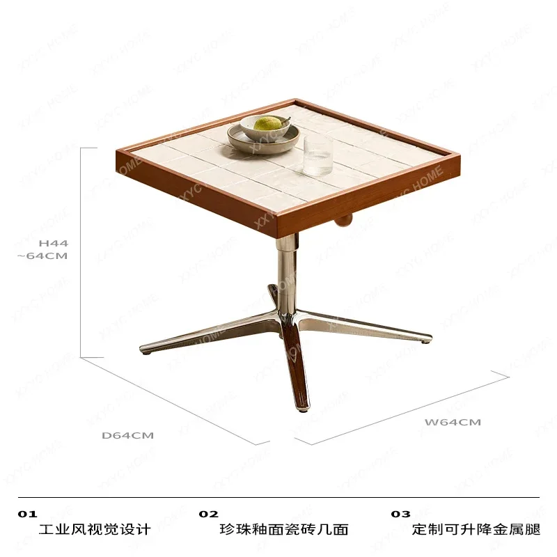 X-S Nordic Modern Simple Mubai Coffee Table Lifting Edge Few Bauhaus Style Tile Table Living Room Home HG